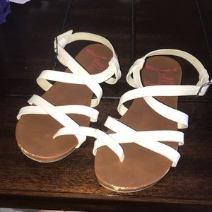 Jelly pop white sandals
